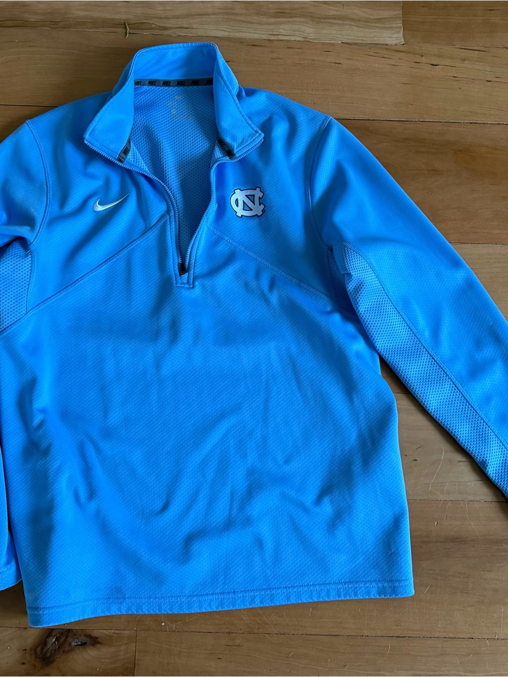 Nike Carolina Blue 1/4 Zip Pullover with NC Logo